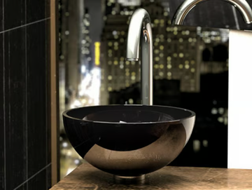 CHELO - Countertop round crystal washbasin by Glass Design - view 2